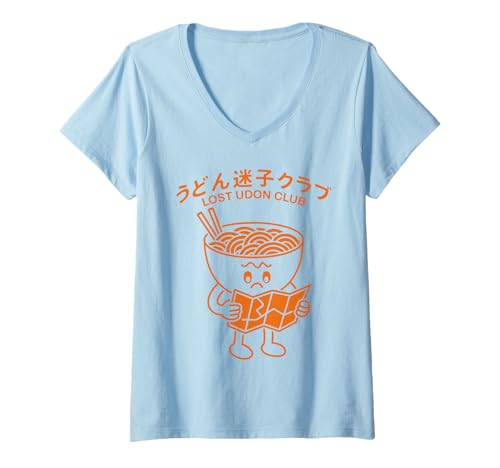 Damen Minimale Ramen-Schale mit japanischen Nudeln, lustiges Harajuku T-Shirt mit V-Ausschnitt Damen Minimale Ramen-Schale mit japanischen Nudeln, lustiges Harajuku T-Shirt mit V-Ausschnitt von Japanese Aesthetic Line Art Ramen Noodle Foodie
