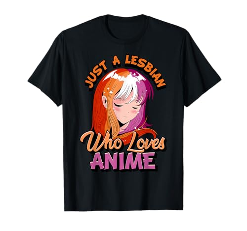 Lesbische Anime-Mädchen Nur eine Lesbe, die Anime T-Shirt von Japanese Anime Manga Lesbian Pride Gifts