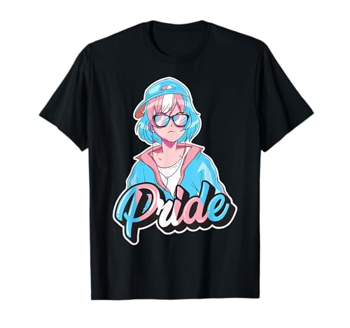 Transgender Pride Japanische coole Anime Girl Trans Flagge T-Shirt Transgender Pride Japanische coole Anime Girl Trans Flagge T-Shirt von Japanese Anime Manga Transgender Pride Flag Gifts