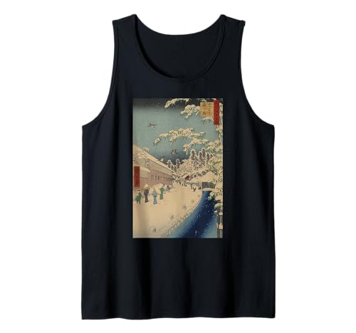 Japanische Kunst Aquarell Blüte Japanischer Holzblock Druck Tank Top von Japanese Art Blossom Japanese Woodblock Co.