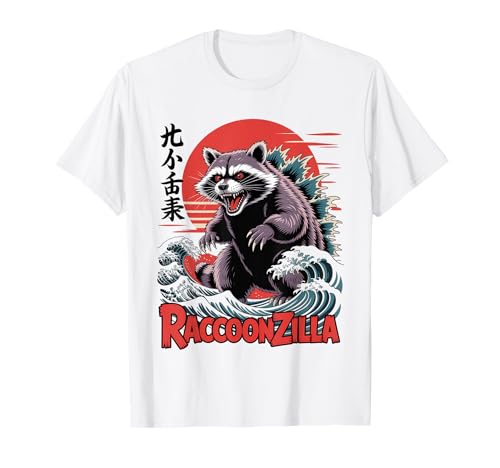 Waschbär Japanische Kunst Lustiger Waschbär für Männer Frauen Kinder T-Shirt Waschbär Japanische Kunst Lustiger Waschbär für Männer Frauen Kinder T-Shirt von Japanese Art Raccoonzilla Apparel