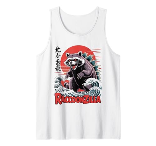 Waschbär Japanische Kunst Lustiger Waschbär für Männer Frauen Kinder Tank Top Waschbär Japanische Kunst Lustiger Waschbär für Männer Frauen Kinder Tank Top von Japanese Art Raccoonzilla Apparel