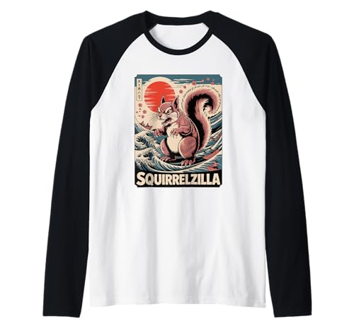 Eichhörnchen Japanische Kunst Lustiges Eichhörnchen für Männer Frauen Kinder Raglan Eichhörnchen Japanische Kunst Lustiges Eichhörnchen für Männer Frauen Kinder Raglan von Japanese Art Squirrelzilla Apparel
