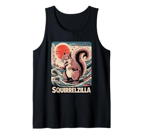 Eichhörnchen Japanische Kunst Lustiges Eichhörnchen für Männer Frauen Kinder Tank Top Eichhörnchen Japanische Kunst Lustiges Eichhörnchen für Männer Frauen Kinder Tank Top von Japanese Art Squirrelzilla Apparel