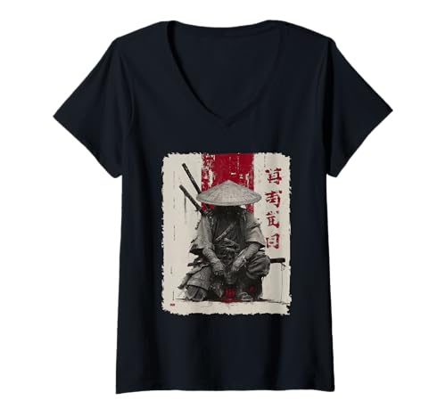 Damen Samurai, Schwert & Krieger, Männer | Japanisch, Manga Anime, Ninja T-Shirt mit V-Ausschnitt Damen Samurai, Schwert & Krieger, Männer | Japanisch, Manga Anime, Ninja T-Shirt mit V-Ausschnitt von Japanese Art & Japan Themed Graphics & Gifts