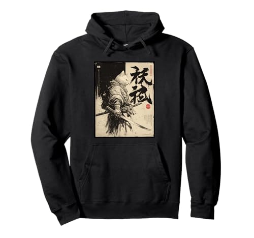 Samurai Cat Warrior, für Herren | Cat Samurai Graphic, Japanisch Pullover Hoodie von Japanese Art & Japan Themed Graphics & Gifts