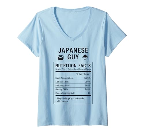 Damen Japanischer Kerl Stolze Männer und Jungen mit japanischen Wurzeln T-Shirt mit V-Ausschnitt Damen Japanischer Kerl Stolze Männer und Jungen mit japanischen Wurzeln T-Shirt mit V-Ausschnitt von Japanese Culture Gifts for Boys Men of Japan