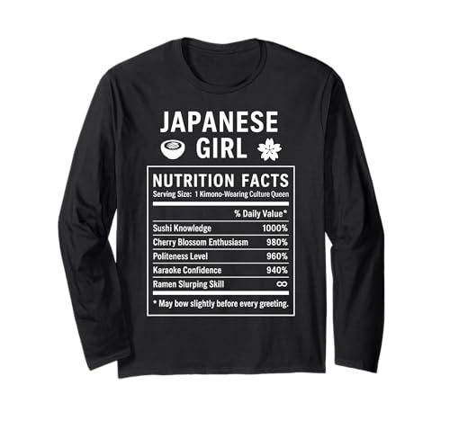 Japanisches Mädchen Japanische Wurzeln Langarmshirt Japanisches Mädchen Japanische Wurzeln Langarmshirt von Japanese Culture Gifts for Women Girls of Japan