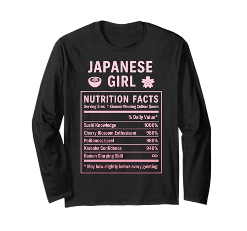 Japanisches Mädchen Japanische Wurzeln Langarmshirt Japanisches Mädchen Japanische Wurzeln Langarmshirt von Japanese Culture Gifts for Women Girls of Japan