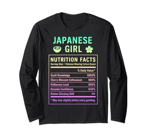 Japanisches Mädchen Japanische Wurzeln Langarmshirt Japanisches Mädchen Japanische Wurzeln Langarmshirt von Japanese Culture Gifts for Women Girls of Japan