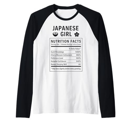 Japanisches Mädchen Japanische Wurzeln Raglan Japanisches Mädchen Japanische Wurzeln Raglan von Japanese Culture Gifts for Women Girls of Japan