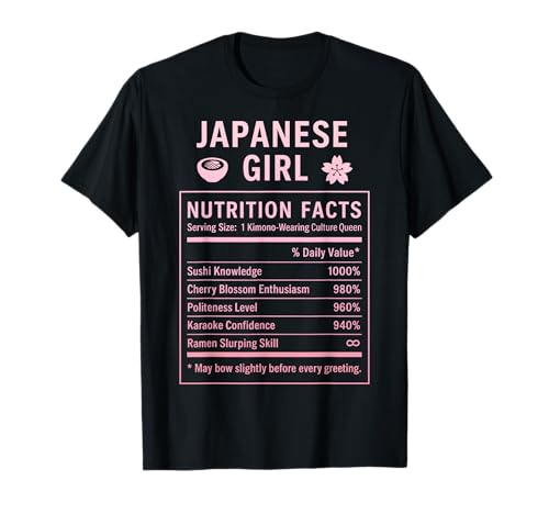 Japanisches Mädchen Japanische Wurzeln T-Shirt Japanisches Mädchen Japanische Wurzeln T-Shirt von Japanese Culture Gifts for Women Girls of Japan