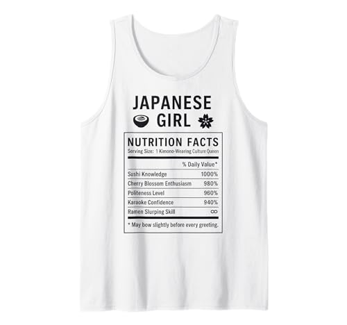 Japanisches Mädchen Japanische Wurzeln Tank Top Japanisches Mädchen Japanische Wurzeln Tank Top von Japanese Culture Gifts for Women Girls of Japan