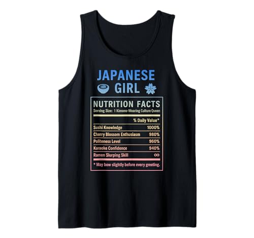 Japanisches Mädchen Japanische Wurzeln Tank Top Japanisches Mädchen Japanische Wurzeln Tank Top von Japanese Culture Gifts for Women Girls of Japan