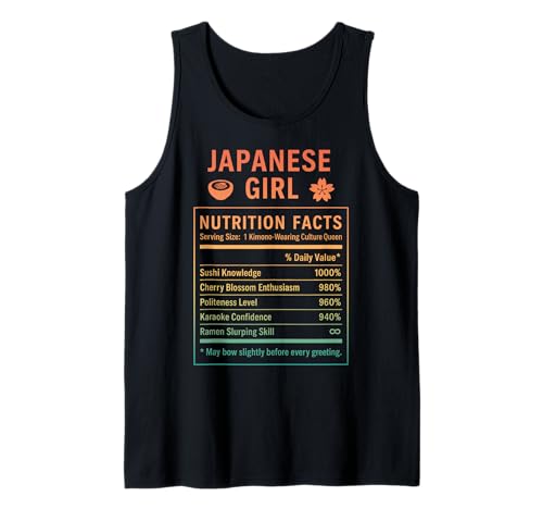 Japanisches Mädchen Japanische Wurzeln Tank Top Japanisches Mädchen Japanische Wurzeln Tank Top von Japanese Culture Gifts for Women Girls of Japan
