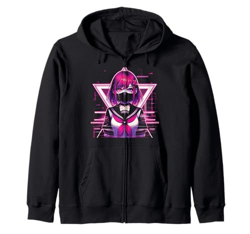 Japanisches Anime-Mädchen Indie Old Aesthetic Otaku Cyberpunk Kapuzenjacke Japanisches Anime-Mädchen Indie Old Aesthetic Otaku Cyberpunk Kapuzenjacke von Japanese Egirl Vaporwave Mythology Anime Manga