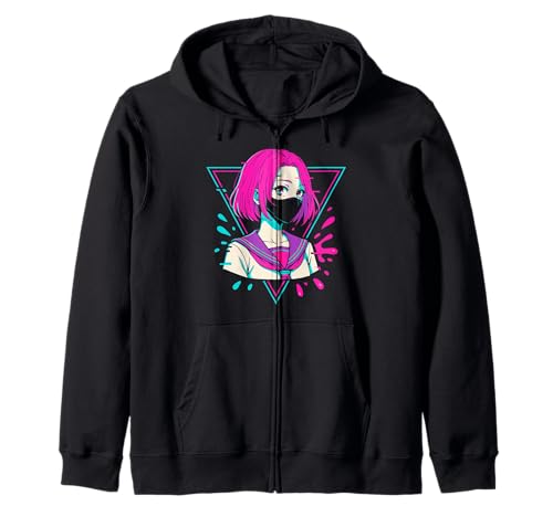 Japanisches Anime-Mädchen Indie Old Aesthetic Otaku Cyberpunk Kapuzenjacke Japanisches Anime-Mädchen Indie Old Aesthetic Otaku Cyberpunk Kapuzenjacke von Japanese Egirl Vaporwave Mythology Anime Manga