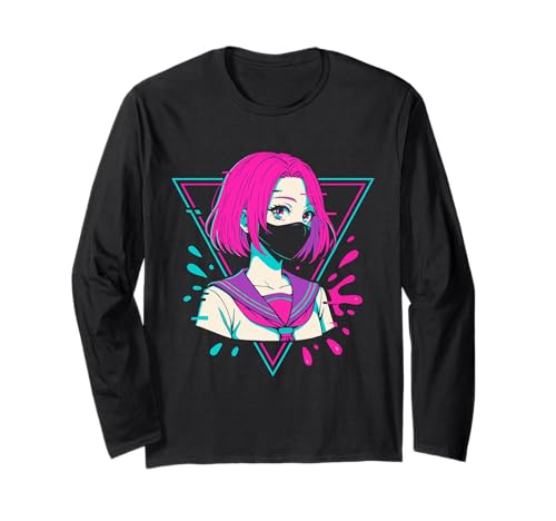 Japanisches Anime-Mädchen Indie Old Aesthetic Otaku Cyberpunk Langarmshirt Japanisches Anime-Mädchen Indie Old Aesthetic Otaku Cyberpunk Langarmshirt von Japanese Egirl Vaporwave Mythology Anime Manga