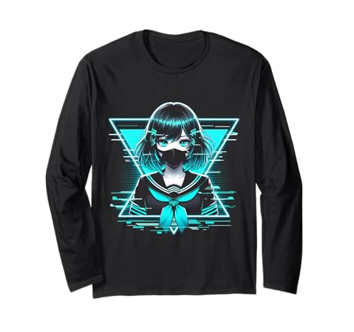 Japanisches Anime-Mädchen Indie Old Aesthetic Otaku Cyberpunk Langarmshirt Japanisches Anime-Mädchen Indie Old Aesthetic Otaku Cyberpunk Langarmshirt von Japanese Egirl Vaporwave Mythology Anime Manga