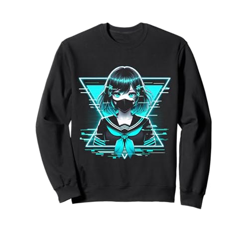 Japanisches Anime-Mädchen Indie Old Aesthetic Otaku Cyberpunk Sweatshirt Japanisches Anime-Mädchen Indie Old Aesthetic Otaku Cyberpunk Sweatshirt von Japanese Egirl Vaporwave Mythology Anime Manga