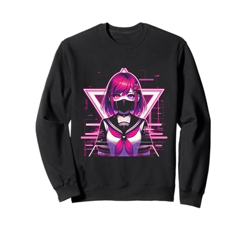 Japanisches Anime-Mädchen Indie Old Aesthetic Otaku Cyberpunk Sweatshirt Japanisches Anime-Mädchen Indie Old Aesthetic Otaku Cyberpunk Sweatshirt von Japanese Egirl Vaporwave Mythology Anime Manga
