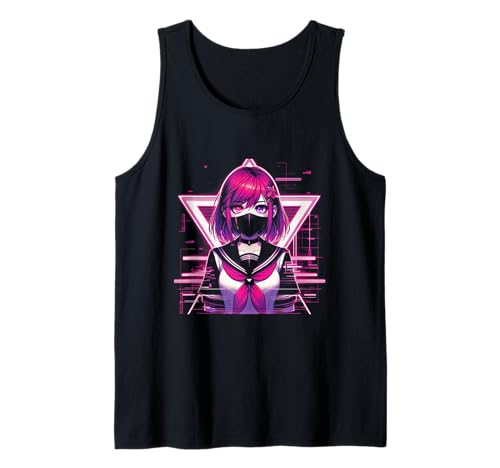 Japanisches Anime-Mädchen Indie Old Aesthetic Otaku Cyberpunk Tank Top Japanisches Anime-Mädchen Indie Old Aesthetic Otaku Cyberpunk Tank Top von Japanese Egirl Vaporwave Mythology Anime Manga
