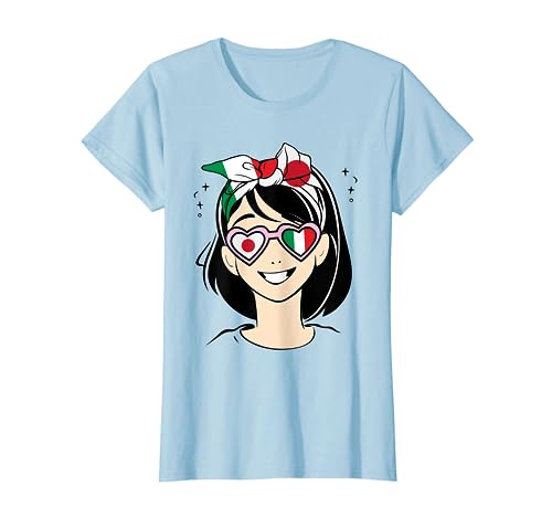 Halb Italienisch halb japanisches kleines Mädchen, Japan Italien Mädchen T-Shirt von Japanese Italian Girls Japanese - Italian Flags