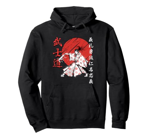 Samurai Girl Warrior Woman Bushido Code Japan Pullover Hoodie von Japanese Samurai Girl Aesthetic