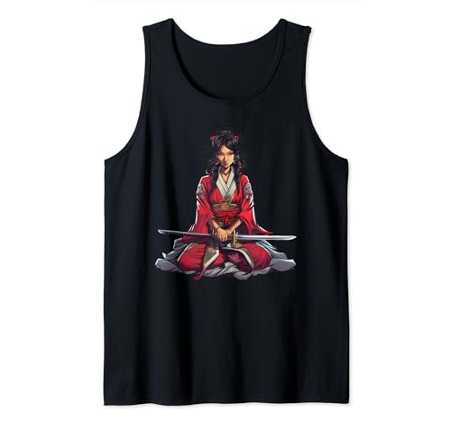 Japanese Samurai Girl Vintage Retro Sakura Cherry Blossom Tank Top Japanese Samurai Girl Vintage Retro Sakura Cherry Blossom Tank Top von Japanese Samurai Girl Retro Sakura Cherry Blossom