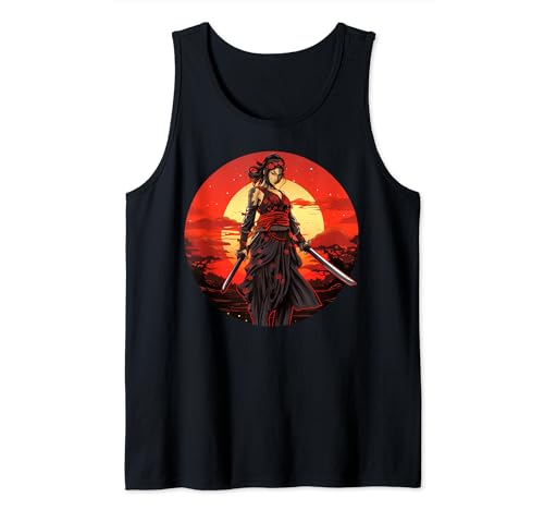 Japanese Samurai Girl Vintage Retro Sakura Cherry Blossom Tank Top Japanese Samurai Girl Vintage Retro Sakura Cherry Blossom Tank Top von Japanese Samurai Girl Retro Sakura Cherry Blossom