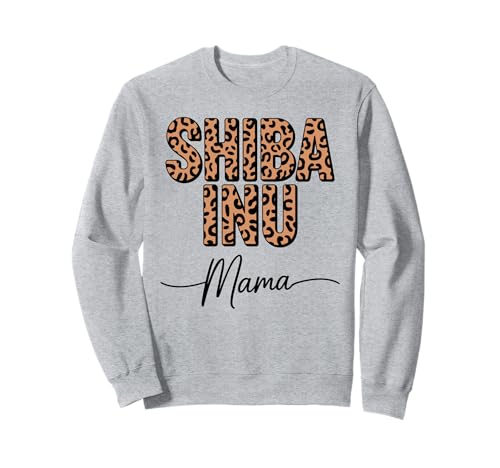 Leopardenmuster Shiba Inu Mama Sweatshirt von Japanese Shiba Inu Dog Lover Gifts