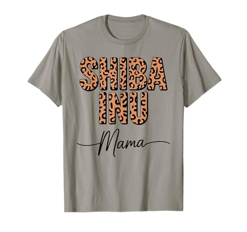 Leopardenmuster Shiba Inu Mama T-Shirt von Japanese Shiba Inu Dog Lover Gifts