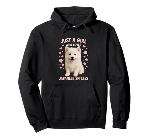 Nur EIN Mädchen, das japanischen Spitz liebt Pullover Hoodie von Japanese Spitz Dog