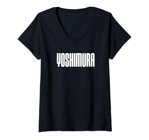 Damen Yoshimura Japanischer Nachname Familie Nachname Japan T-Shirt mit V-Ausschnitt Damen Yoshimura Japanischer Nachname Familie Nachname Japan T-Shirt mit V-Ausschnitt von Japanese Surname Closet