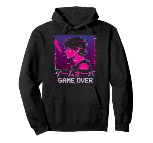 Japanisches Vaporwave Sad Anime Game Over Streetwear Otaku für Jungen Pullover Hoodie Japanisches Vaporwave Sad Anime Game Over Streetwear Otaku für Jungen Pullover Hoodie von Japanese Techwear Vaporwave Anime Eboy Men Women