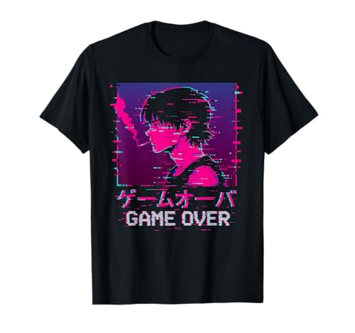 Japanisches Vaporwave Sad Anime Game Over Streetwear Otaku für Jungen T-Shirt Japanisches Vaporwave Sad Anime Game Over Streetwear Otaku für Jungen T-Shirt von Japanese Techwear Vaporwave Anime Eboy Men Women