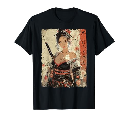 Samurai-Kriegerin, japanisches Ukiyo-e-Kunstwerk für Damen, Samurai T-Shirt Samurai-Kriegerin, japanisches Ukiyo-e-Kunstwerk für Damen, Samurai T-Shirt von Japanese Ukiyo-e Samurai Warriors
