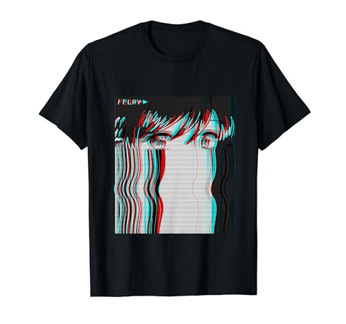 Vaporwave Aesthetic Anime Girl VHS Eboy Egirl Harajuku Lofi T-Shirt Vaporwave Aesthetic Anime Girl VHS Eboy Egirl Harajuku Lofi T-Shirt von Edgy Alt Aesthetic Anime Merch Egirl Eboy Clothes