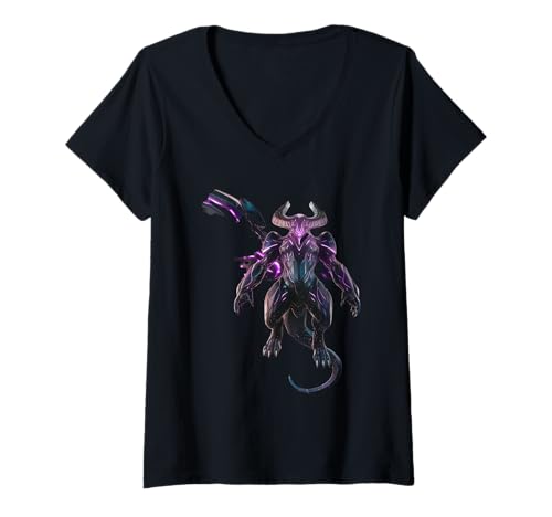 Damen Japanische Kaiju Tshirt Monster Art Men Jungen Kinder T-Shirt mit V-Ausschnitt von Japanisch Shirt Ukiyo-e Art Kaiju Monster