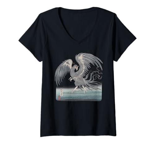 Damen Japanische Kaiju Tshirt Monster Art Men Jungen Kinder T-Shirt mit V-Ausschnitt von Japanisch Shirt Ukiyo-e Art Kaiju Monster
