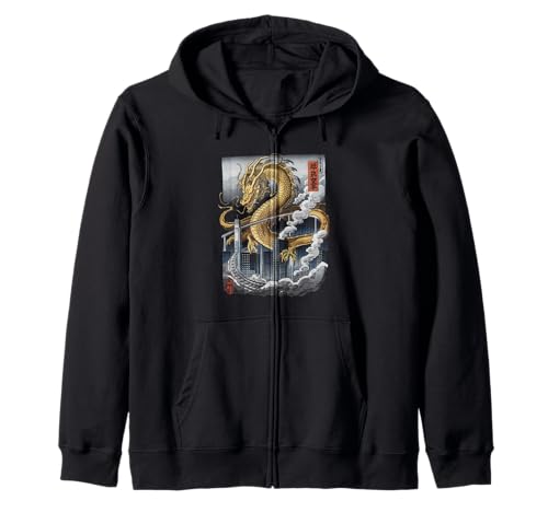 Japanische Kaiju Tshirt Monster Art Men Jungen Kinder Kapuzenjacke von Japanisch Shirt Ukiyo-e Art Kaiju Monster