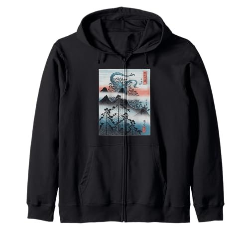 Japanische Kaiju Tshirt Monster Art Men Jungen Kinder Kapuzenjacke von Japanisch Shirt Ukiyo-e Art Kaiju Monster