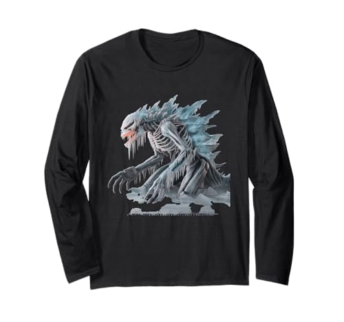 Japanische Kaiju Tshirt Monster Art Men Jungen Kinder Langarmshirt von Japanisch Shirt Ukiyo-e Art Kaiju Monster