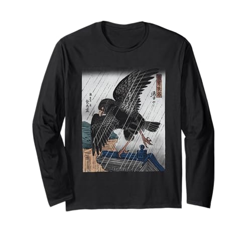 Japanische Kaiju Tshirt Monster Art Men Jungen Kinder Langarmshirt von Japanisch Shirt Ukiyo-e Art Kaiju Monster