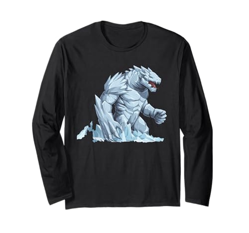 Japanische Kaiju Tshirt Monster Art Men Jungen Kinder Langarmshirt von Japanisch Shirt Ukiyo-e Art Kaiju Monster