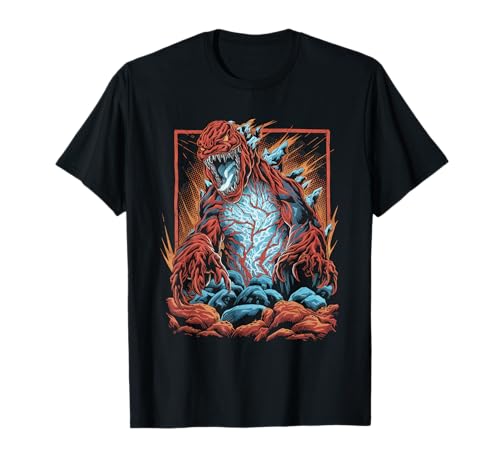 Japanische Kaiju Tshirt Monster Art Men Jungen Kinder T-Shirt von Japanisch Shirt Ukiyo-e Art Kaiju Monster