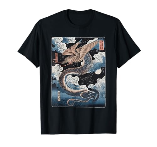 Japanische Kaiju Tshirt Monster Art Men Jungen Kinder T-Shirt von Japanisch Shirt Ukiyo-e Art Kaiju Monster
