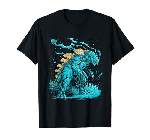 Japanische Kaiju Tshirt Monster Art Men Jungen Kinder T-Shirt von Japanisch Shirt Ukiyo-e Art Kaiju Monster
