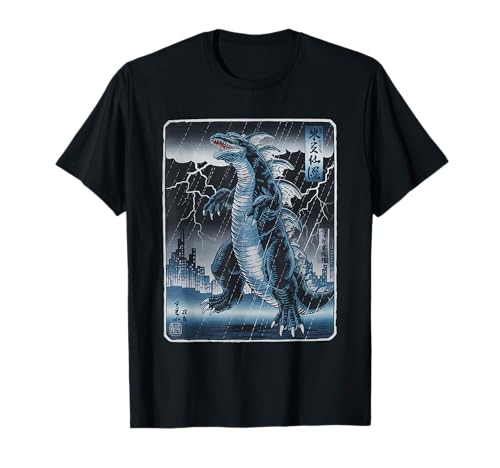 Japanische Kaiju Tshirt Monster Art Men Jungen Kinder T-Shirt von Japanisch Shirt Ukiyo-e Art Kaiju Monster