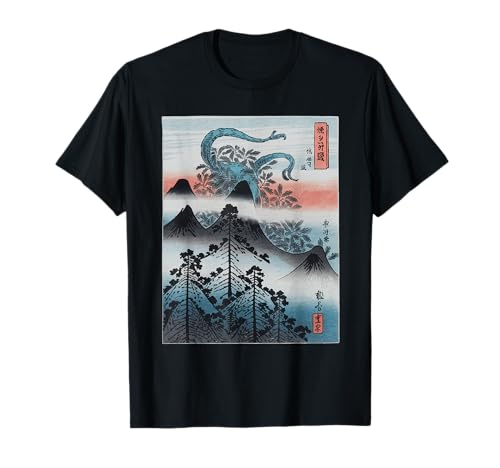 Japanische Kaiju Tshirt Monster Art Men Jungen Kinder T-Shirt von Japanisch Shirt Ukiyo-e Art Kaiju Monster